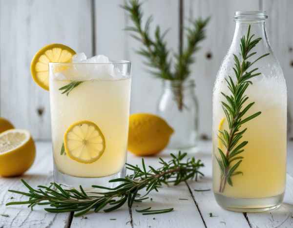 Hausgemachte Rosmarinlimonade: erfrischend und natürlich