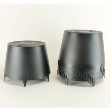 Schwarze Salatschutzglocke Ø 24 cm x 15 cm - 3 Stück im Set