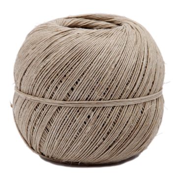 Kordierte Polnische Leinenkordel - 500g Knäuel ± 100m O/Film - Natürliche Farbe