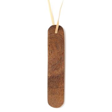 Aufhängeetikett aus exotischem Holz 10,2 x 2,1 cm - im 5er-Pack verkauft