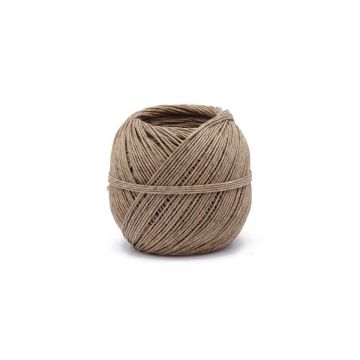 Naturschnur aus ungebleichtem Leinen + Draht La Cordeline - 100g-Knäuel Ø1,5mm ±60m