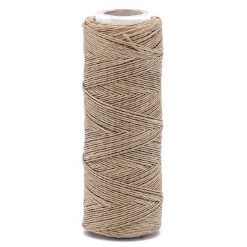 Leinenkordel in Ecru + Metallfaden Ø1.5mm ±120m auf einer 200g-Rolle mit Metallhaken