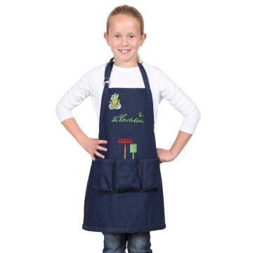 Garten-Schürze für Kinder in Jeansblau, Größe 6-8 Jahre, 100% Baumwolle