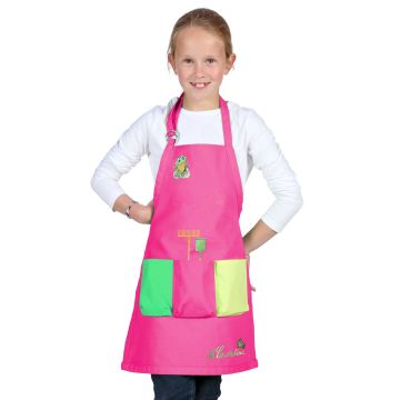 Garten-Schürze für Kinder, Farbe Fuchsia, Größe 6-8 Jahre, 100% Baumwolle