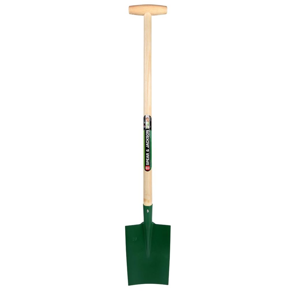 Senlis Spaten 28 cm, mit Holzstiel und Beinstütze Spear & Jackson