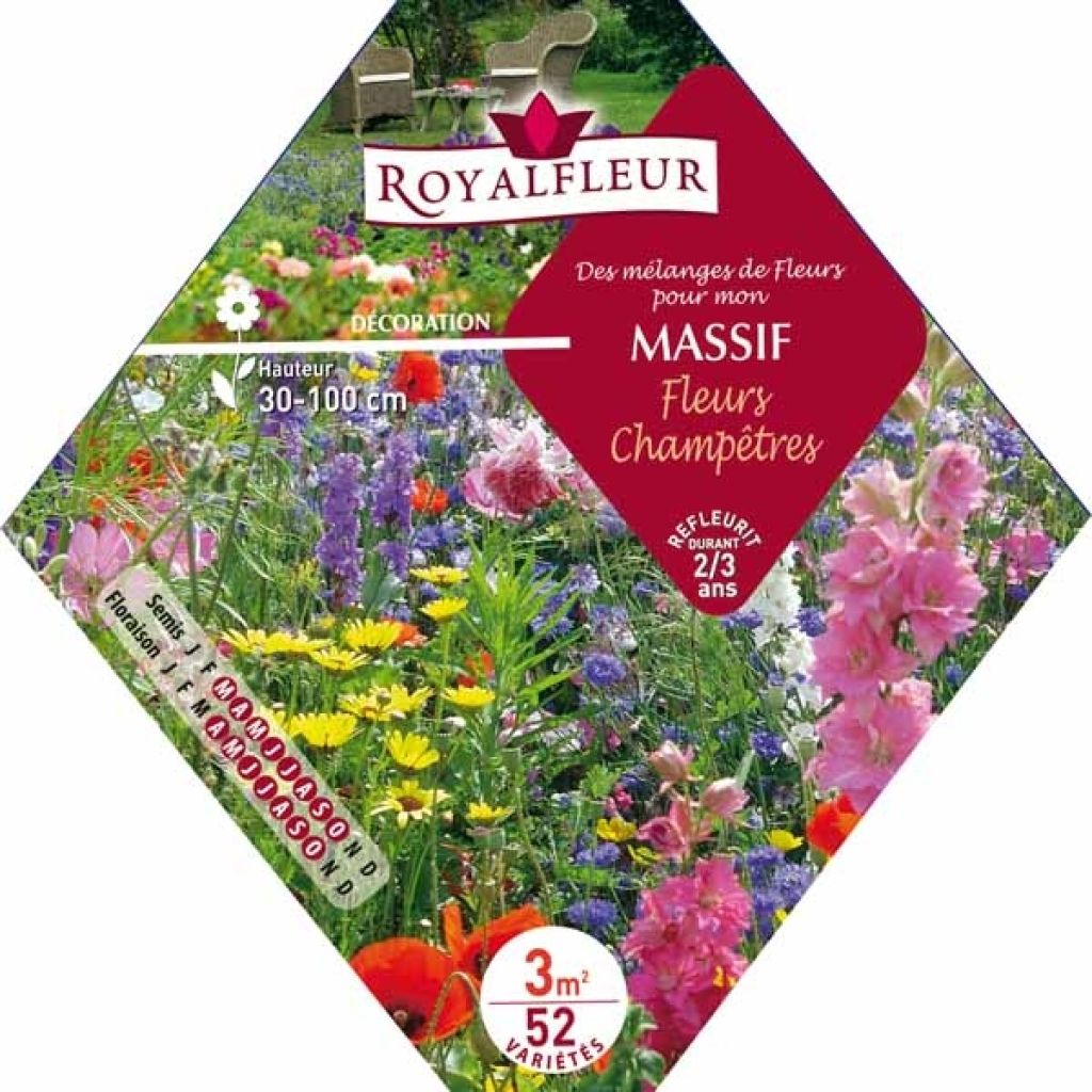 Wildblumen-Mischung für Beete - Beutel 3 m2