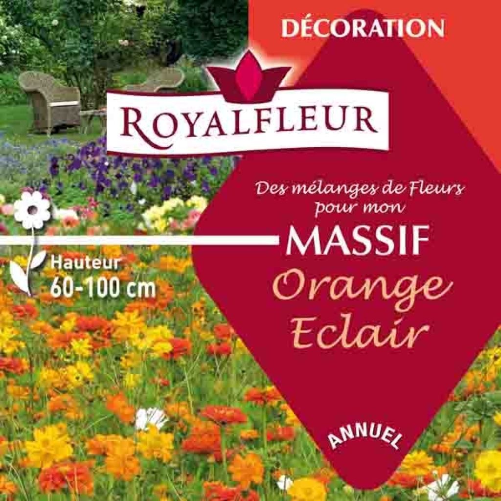 Orange Leuchtmischung - Beutel für 3,50 m2