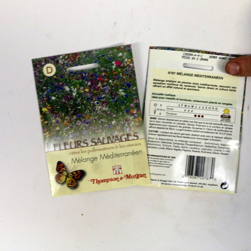 Beispiel eines Exemplars von Wildblumensamen - Mediterrane Mischung die Tüte mit Samen von 2 Gramm wie geliefert
