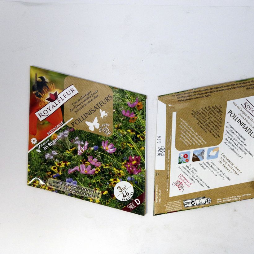 Beispiel eines Exemplars von Pollinator Lockstoffmischung - Beutel 3 m2 die Tüte mit Samen von 3.5 Gramm wie geliefert