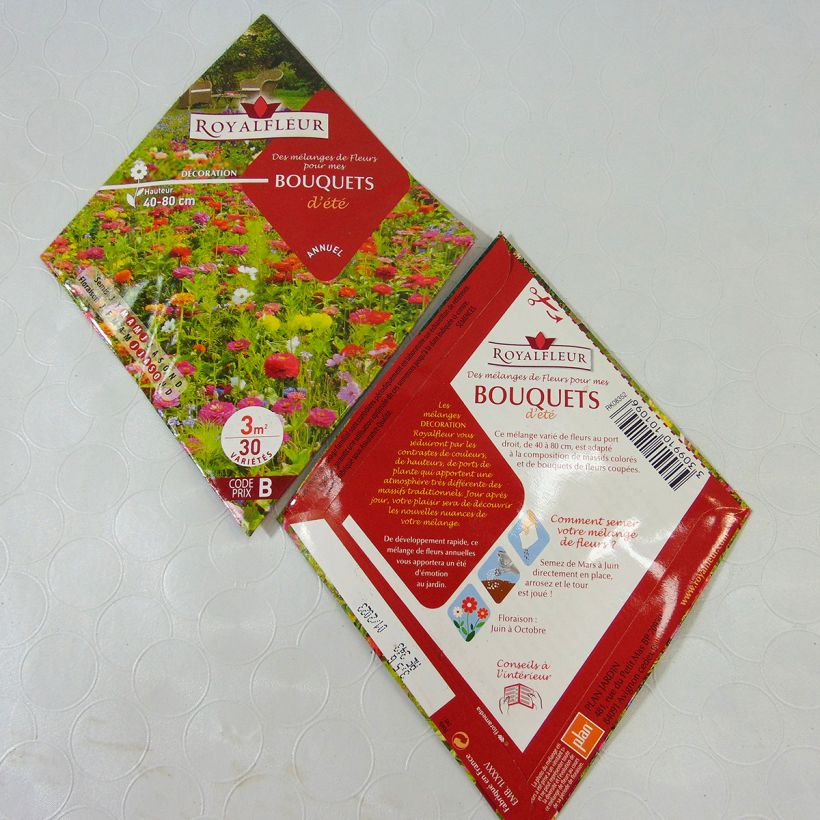Beispiel eines Exemplars von Mischung für Blumenbeet - Blumen für Sträuße - Beutel 3 m2 die Tüte mit Samen von 3.5 Gramm wie geliefert