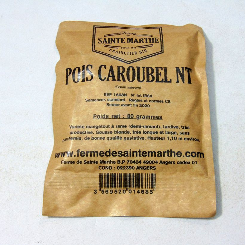 Beispiel eines Exemplars von Riesige Erbse Caroubel die Tüte mit 240 Samen (80g) wie geliefert