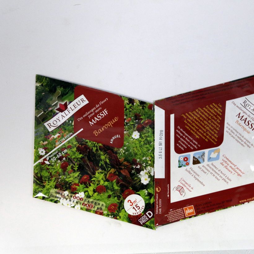 Beispiel eines Exemplars von Barocke Blumenbeet-Mischung - Beutel für 3 m2 Samen wie geliefert
