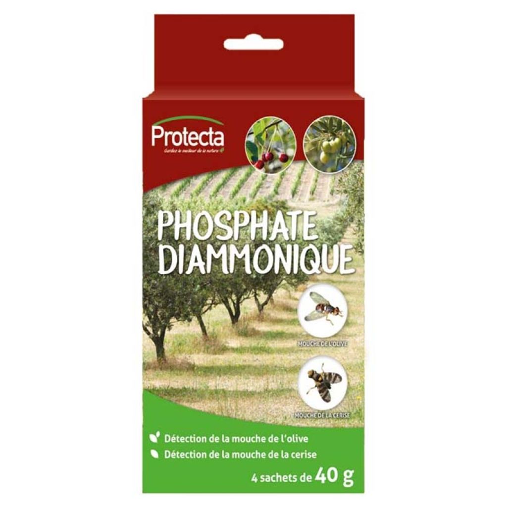 Attraktiv für stechende Fliegen Protecta - Diammoniumphosphat - Packung mit 4 Beuteln à 40g