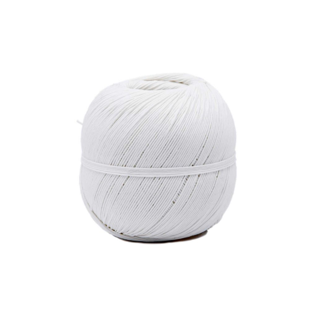 Gebleichtes Leinenkordel - Cordeline - 200g Ball Ø1mm ±200m S/Große Schale
