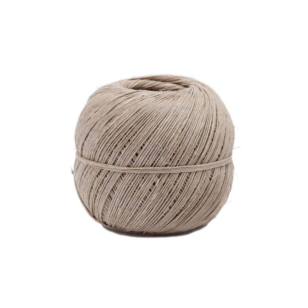 Naturschnur aus Leinen Ecru Die Cordeline - 200g-Knäuel Ø1,3 mm ±125m L/Große Schale