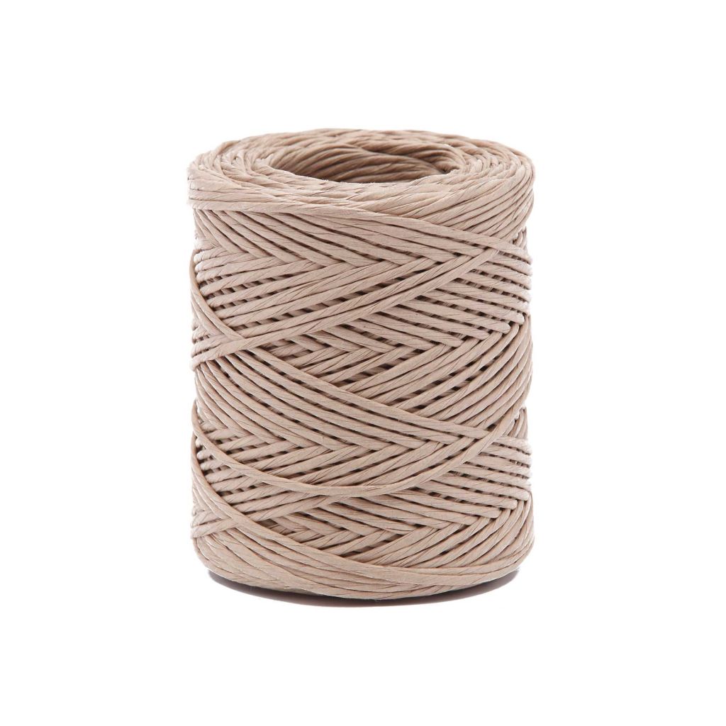 Papierkordel + Naturfarbener Draht Ø1,8mm ± 100m - Rolle 150g mit Metallhaken