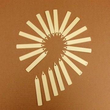 Schmale Etiketten zum Pflanzen in Elfenbein